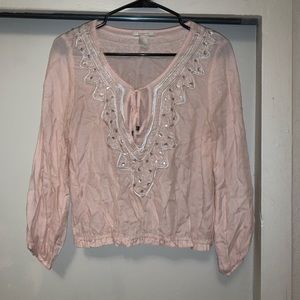 Light pink top